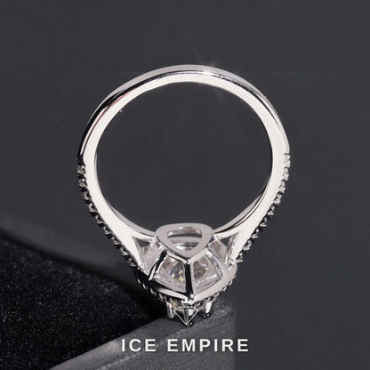 Iced Out Gold Plated Moissanite Engagement Ring