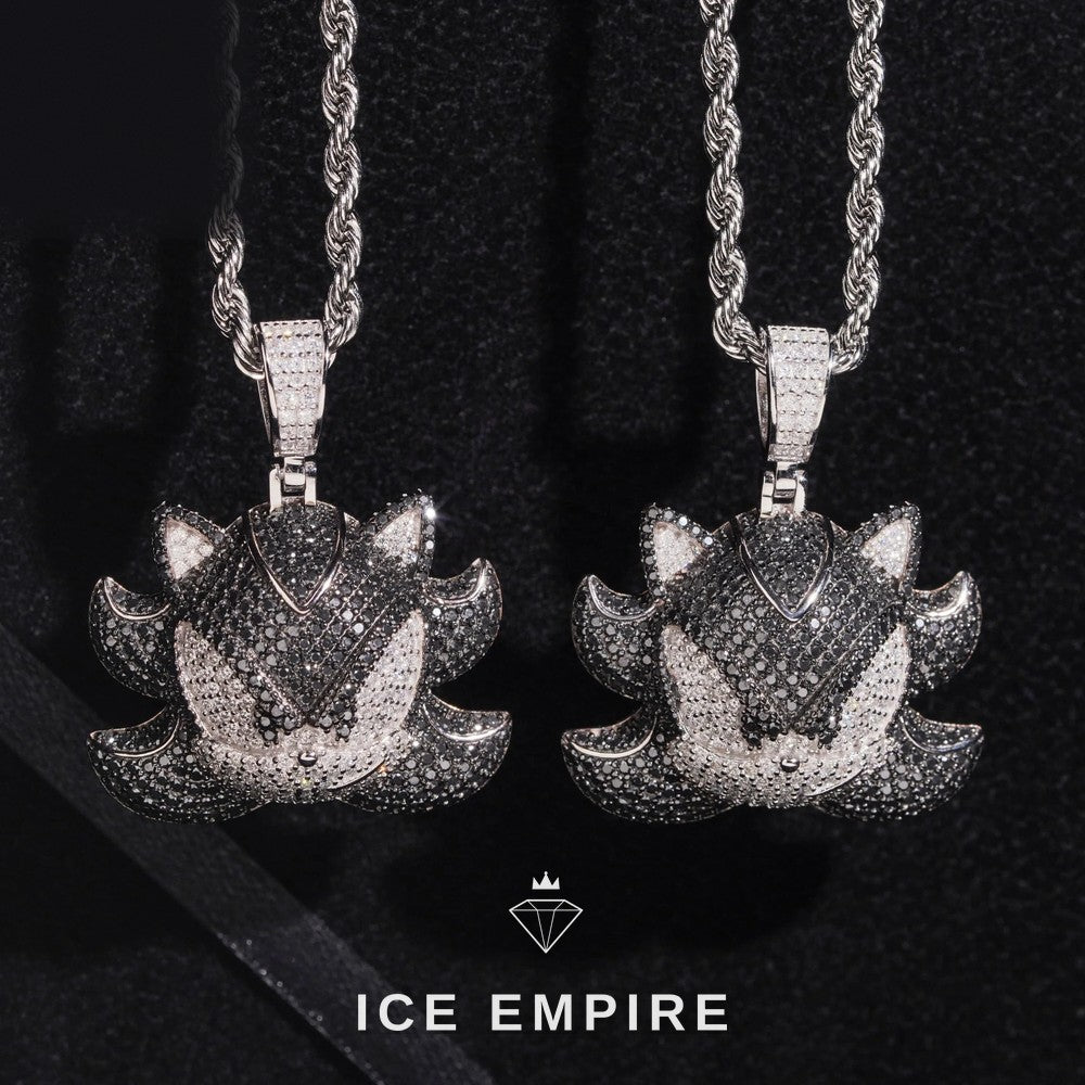 Iced Out Rose Gold Plated Moissanite Pendant
