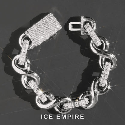 Iced Out Rose Gold Plated Moissanite Cuban Chain