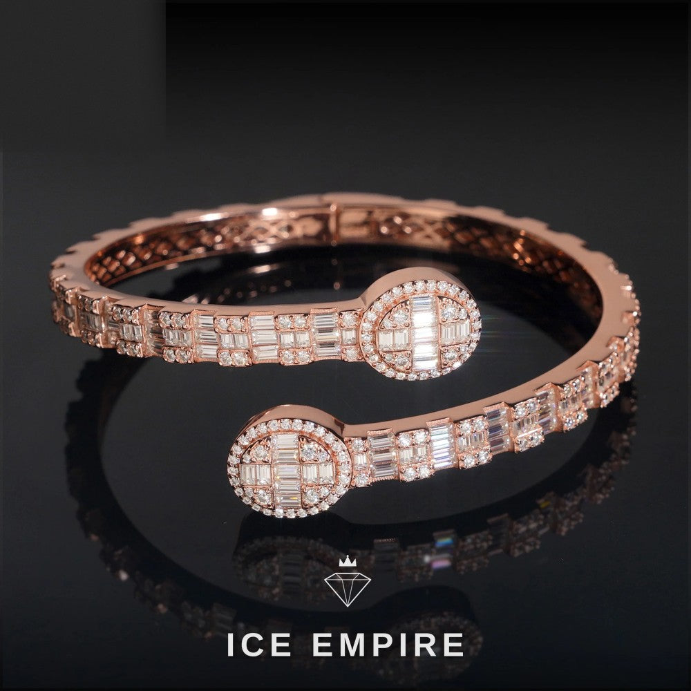 Iced Out Rose Gold Plated Moissanite Bracelet
