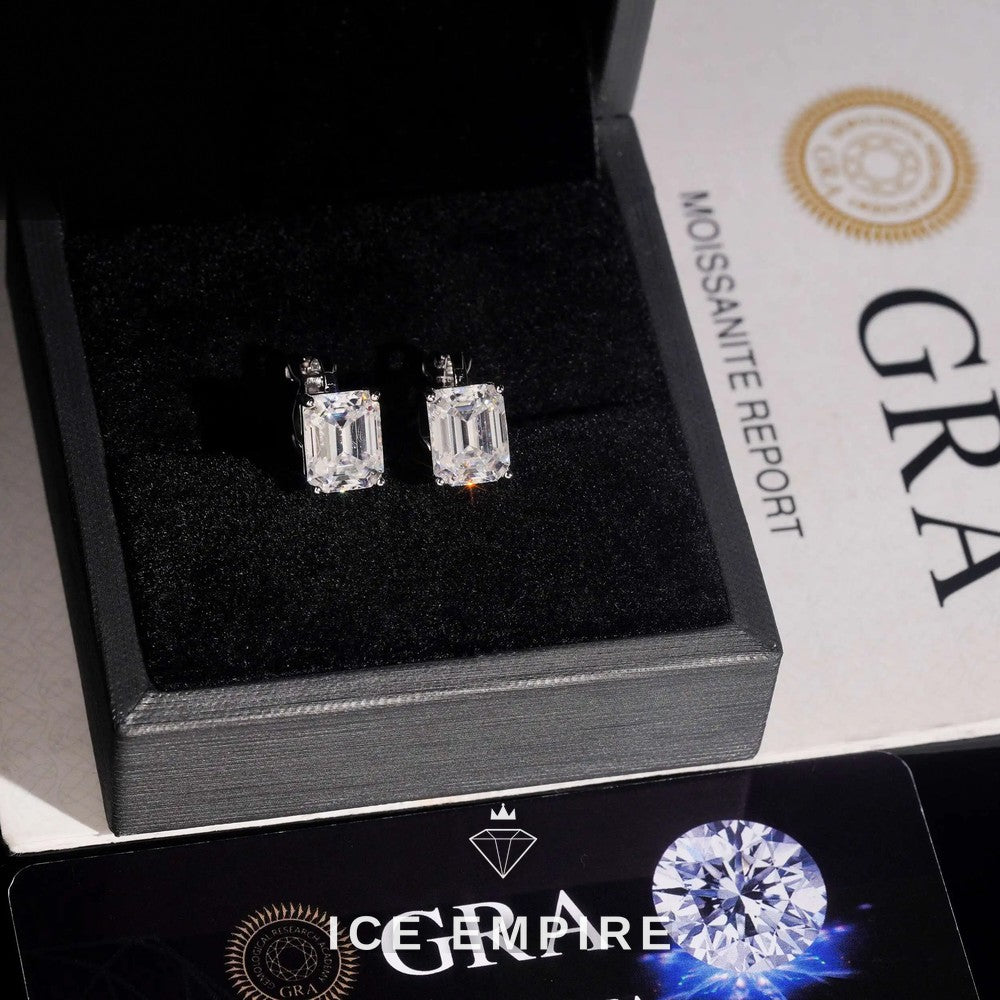 Iced Out Gold Plated Moissanite Earrings