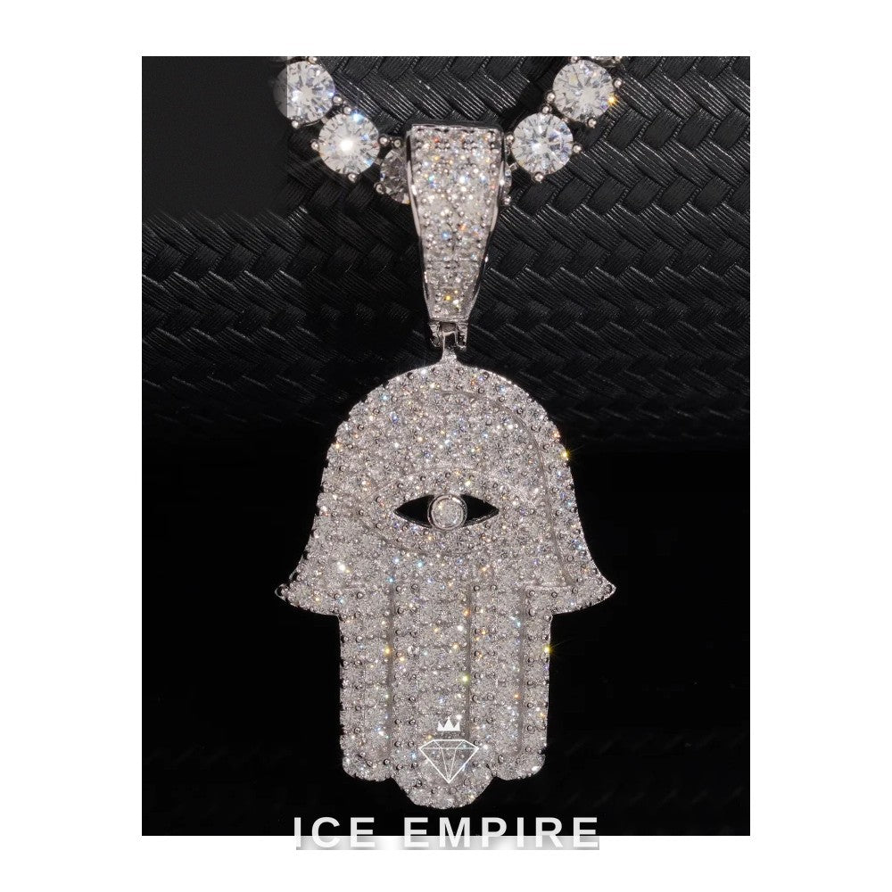 Iced Out 925 Silver Moissanite Pendant