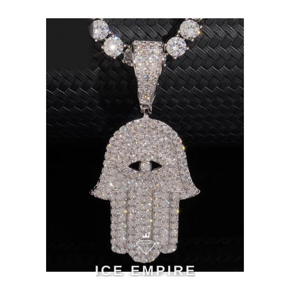 Iced Out 925 Silver Moissanite Pendant