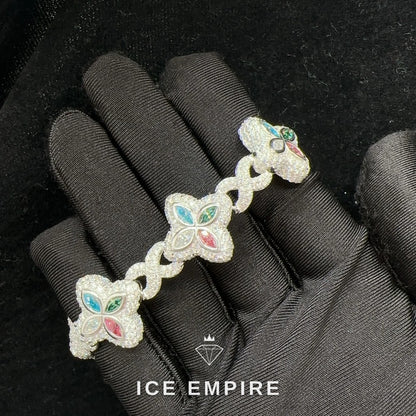 Iced Out Rose Gold Plated Moissanite Cuban Chain