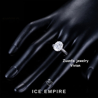 Iced Out 925 Silver Moissanite Ring