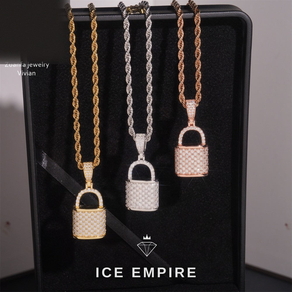 Iced Out 925 Silver Moissanite Pendant