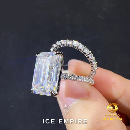 Iced Out 14K Gold Lab Grown Diamond Engagement Ring