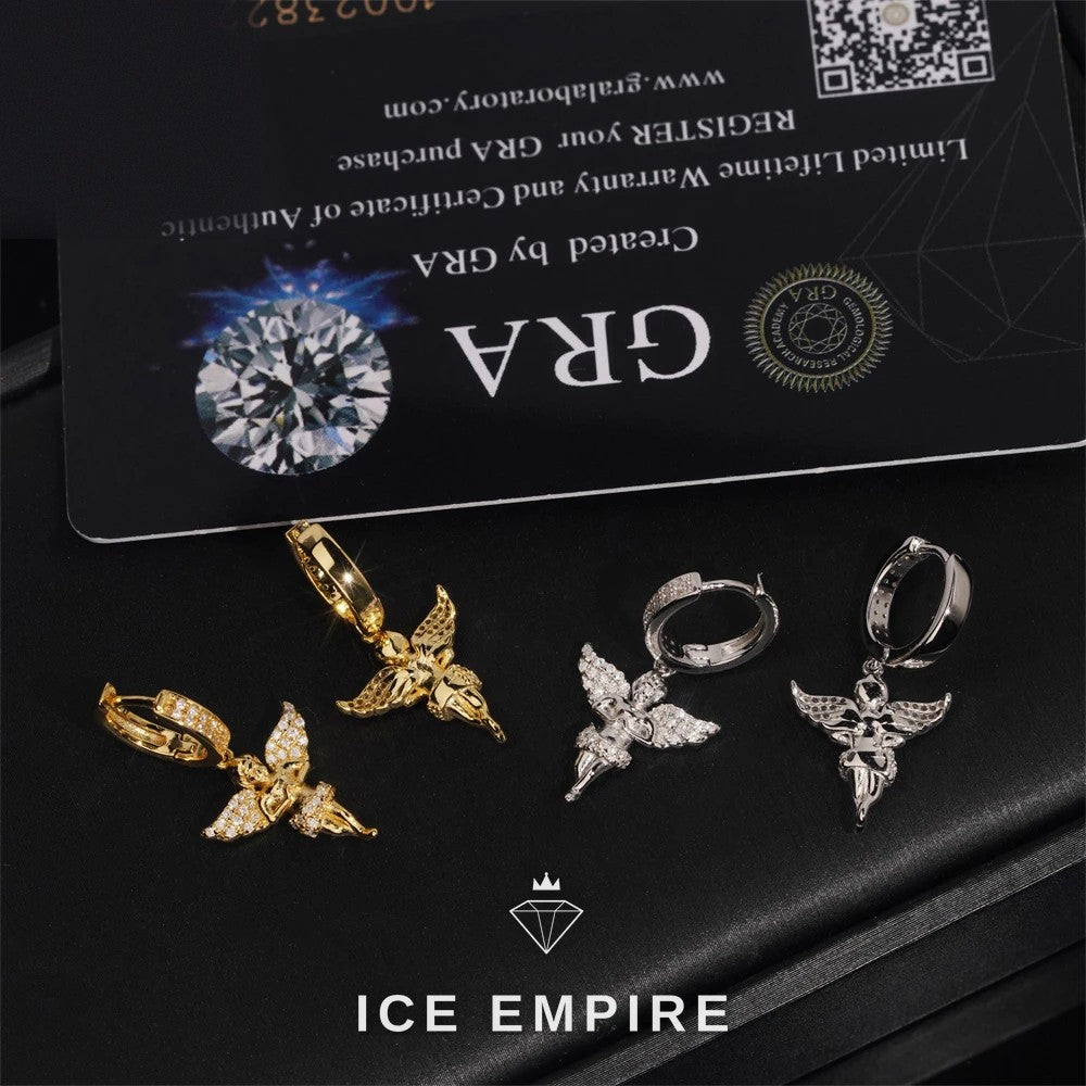 Iced Out 925 Silver Moissanite Earrings