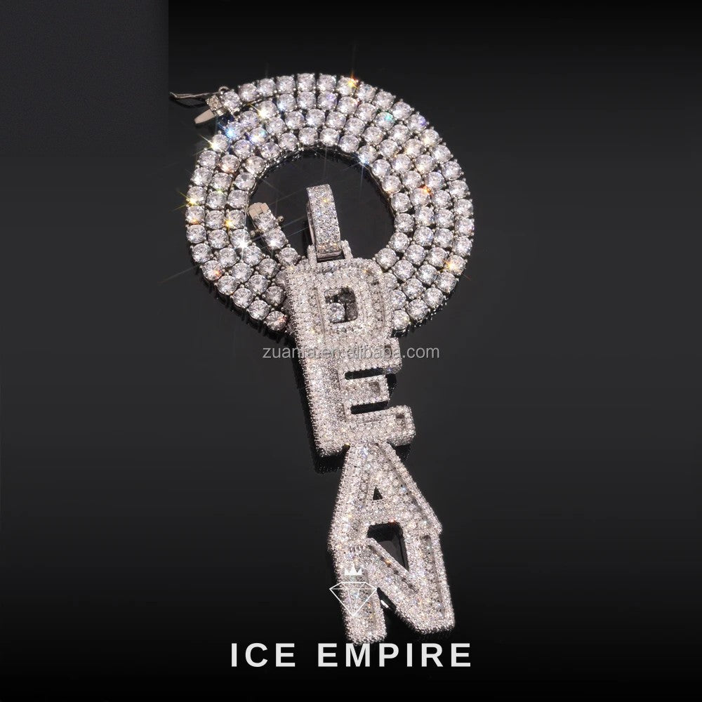Iced Out Baguette Gold Plated Pendant