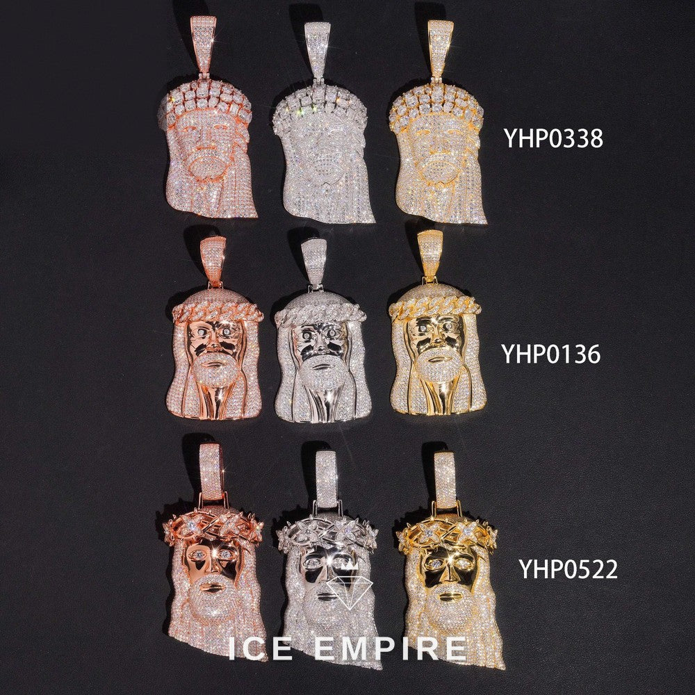 Iced Out Rose Gold Plated Moissanite Pendant