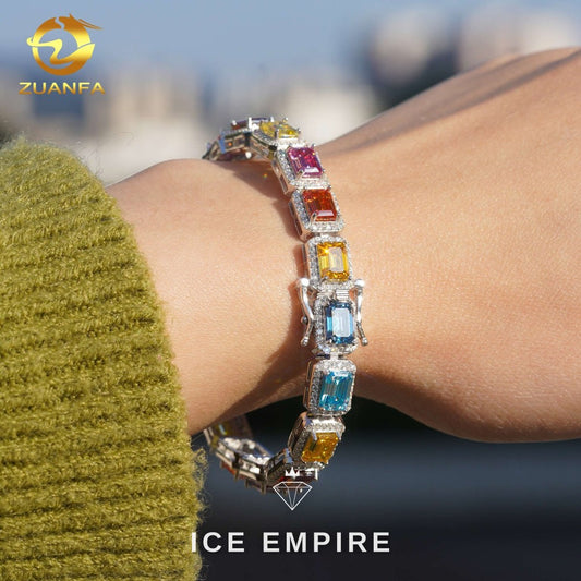 Iced Out Rose Gold Plated Moissanite Tennis Bracelet