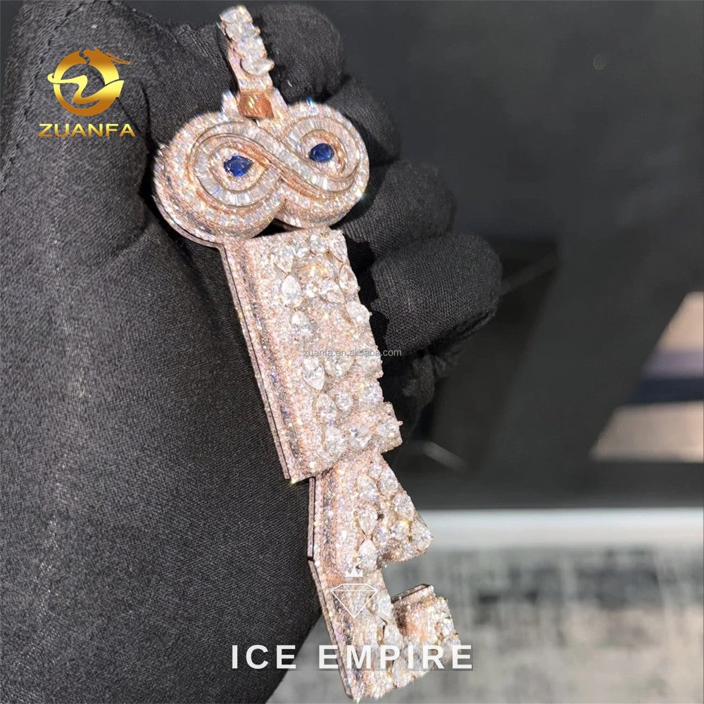 Iced Out 925 Silver Moissanite Pendant
