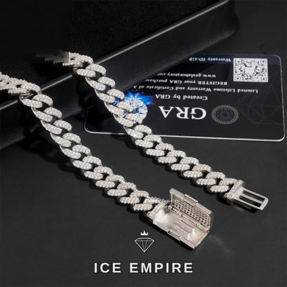 Iced Out Rose Gold Plated Moissanite Cuban Chain
