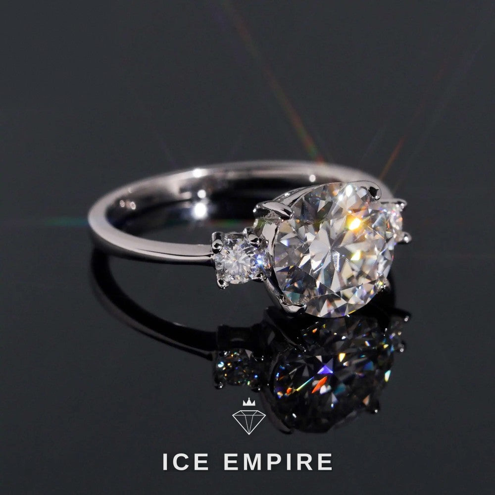 Iced Out Gold Plated Moissanite Wedding Band