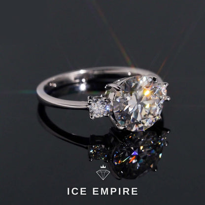 Iced Out Gold Plated Moissanite Wedding Band