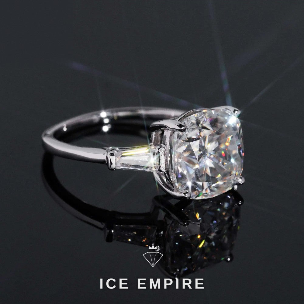 Iced Out Rose Gold Plated Moissanite Wedding Band