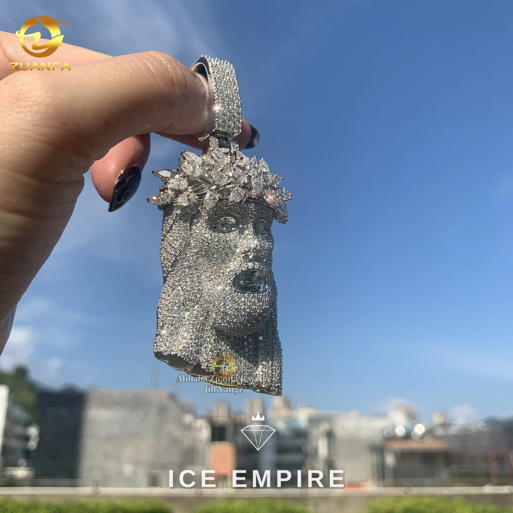 Iced Out 925 Silver Moissanite Pendant