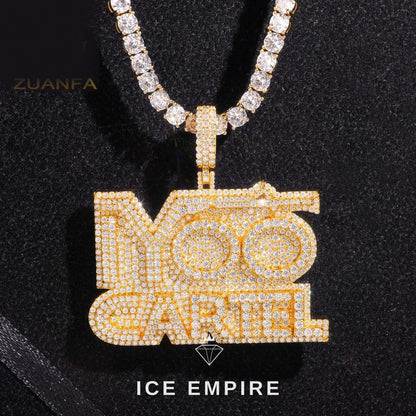 Iced Out Baguette Rose Gold Plated Pendant
