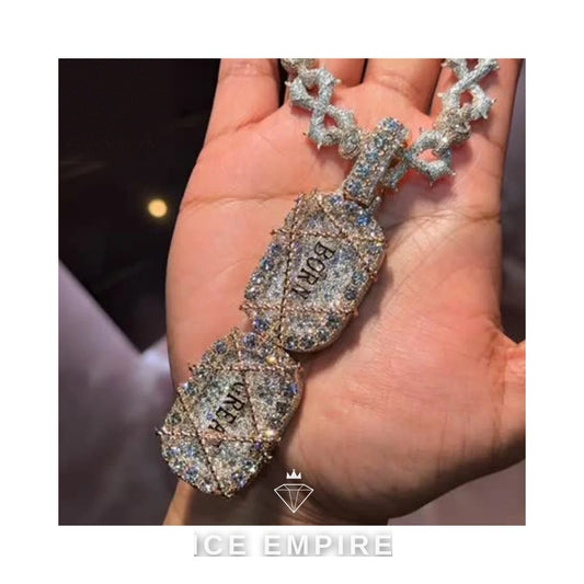 Iced Out Gold Plated Moissanite Pendant