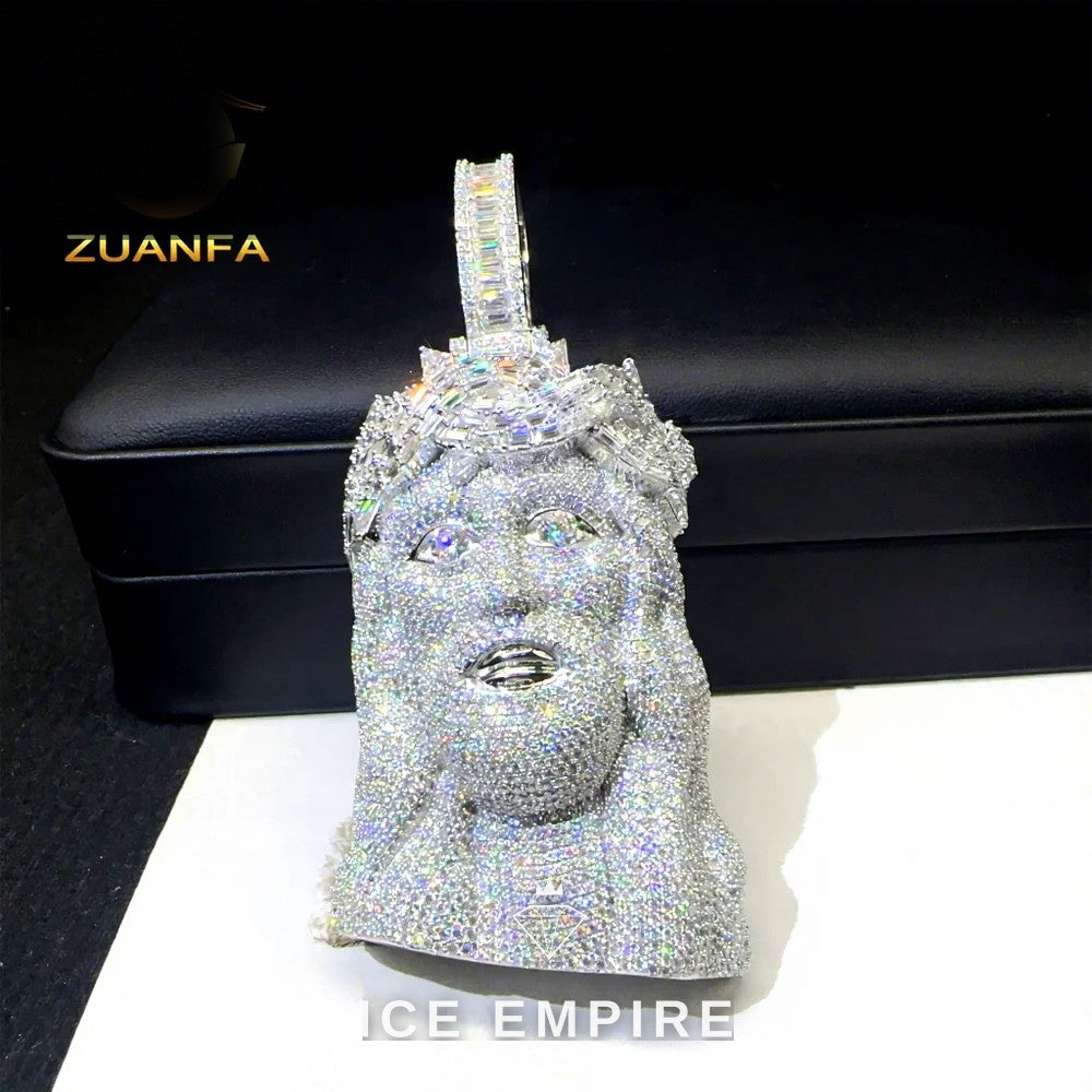 Iced Out 925 Silver Moissanite Pendant