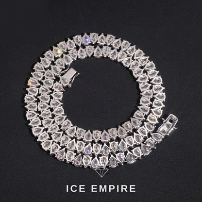 Iced Out Rose Gold Plated Moissanite Tennis Chain