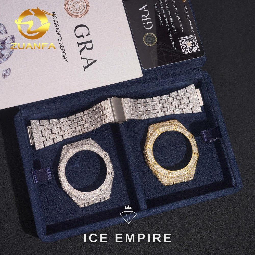 Iced Out 925 Silver Moissanite Watch