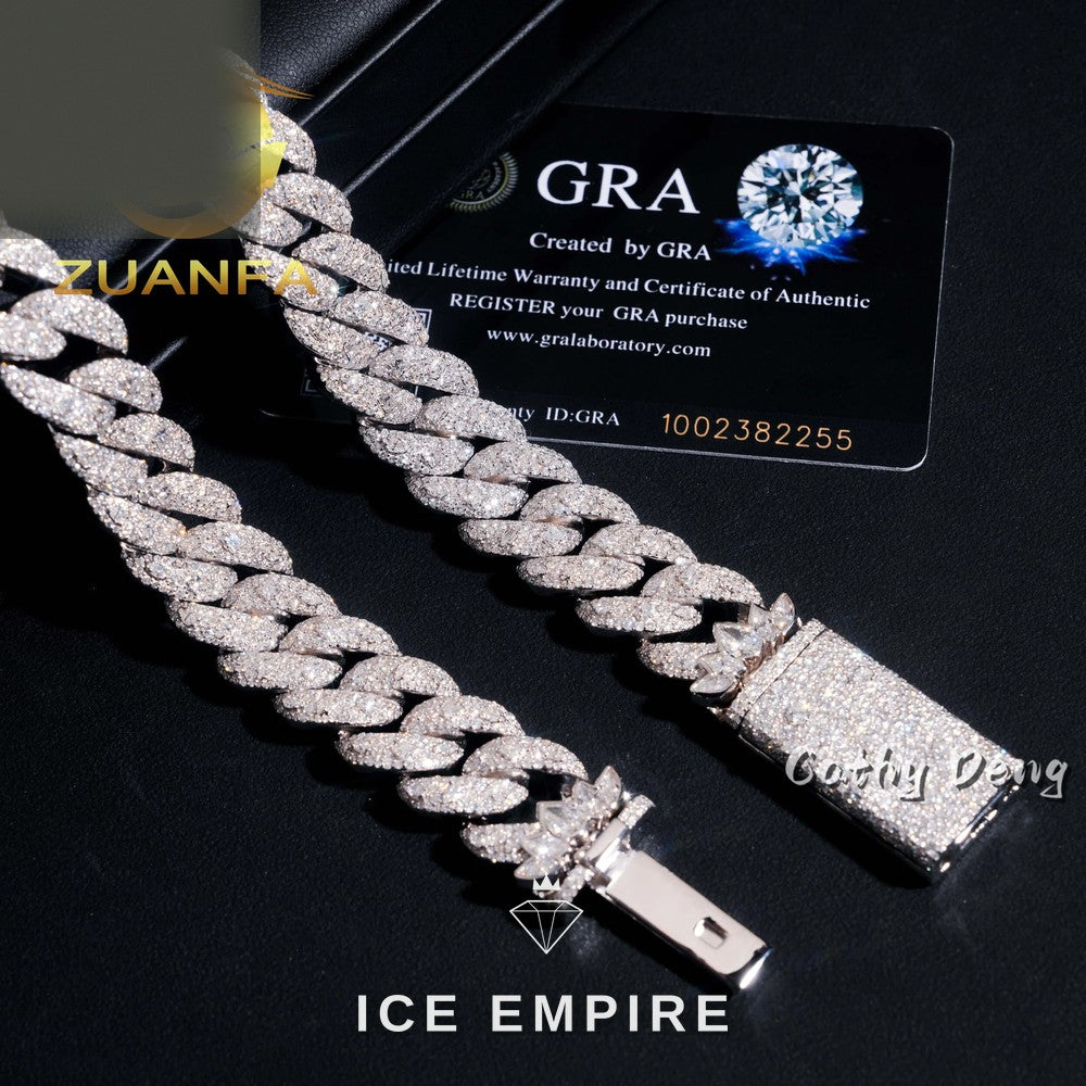 Iced Out Rose Gold Plated Cuban Chain