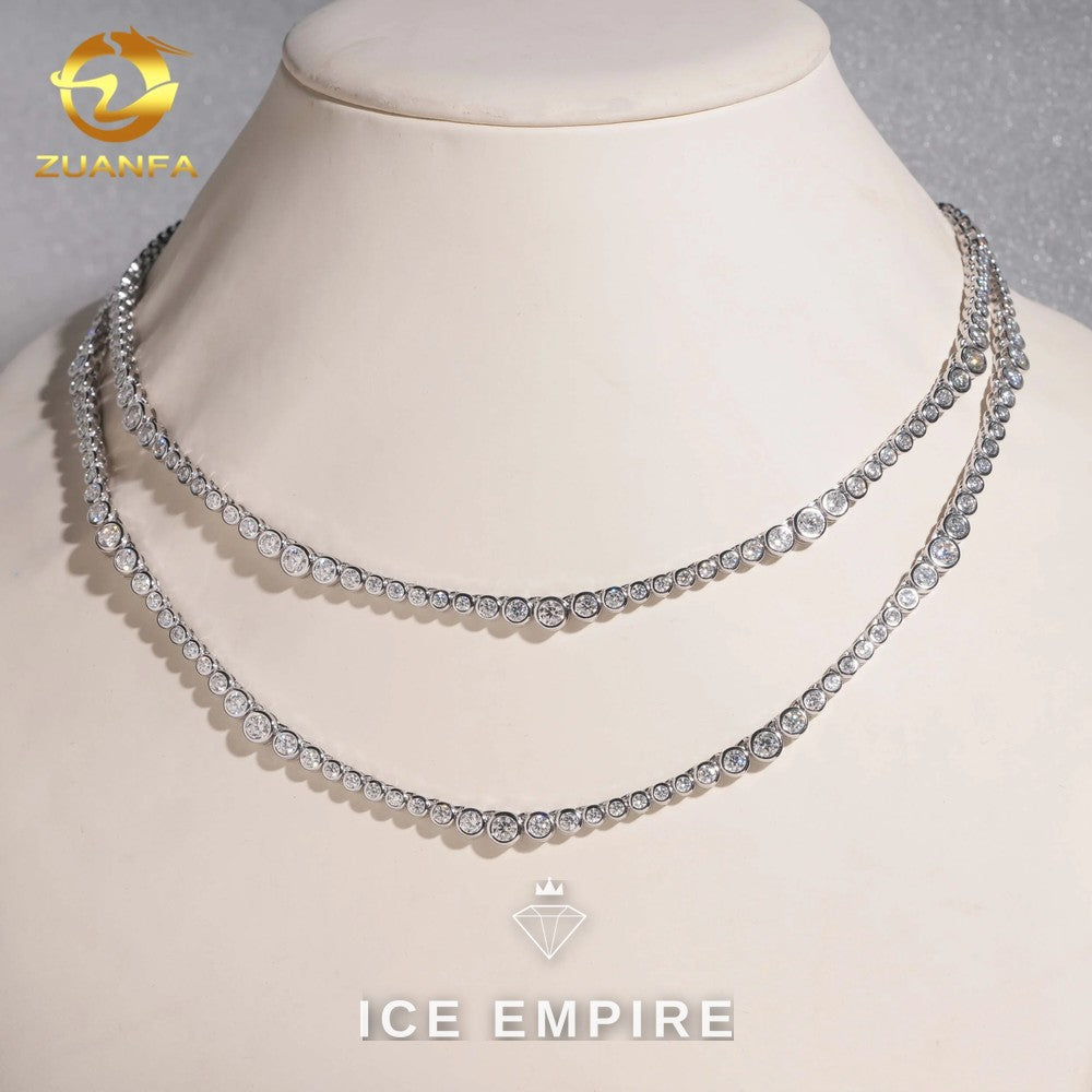 Iced Out Rose Gold Plated Moissanite Cuban Chain