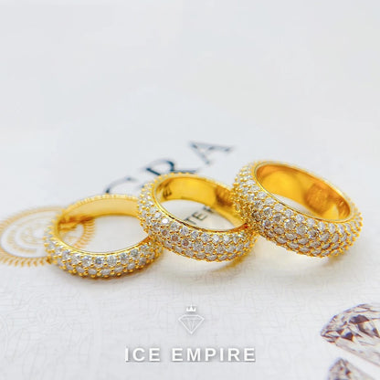 Iced Out Rose Gold Plated Moissanite Ring