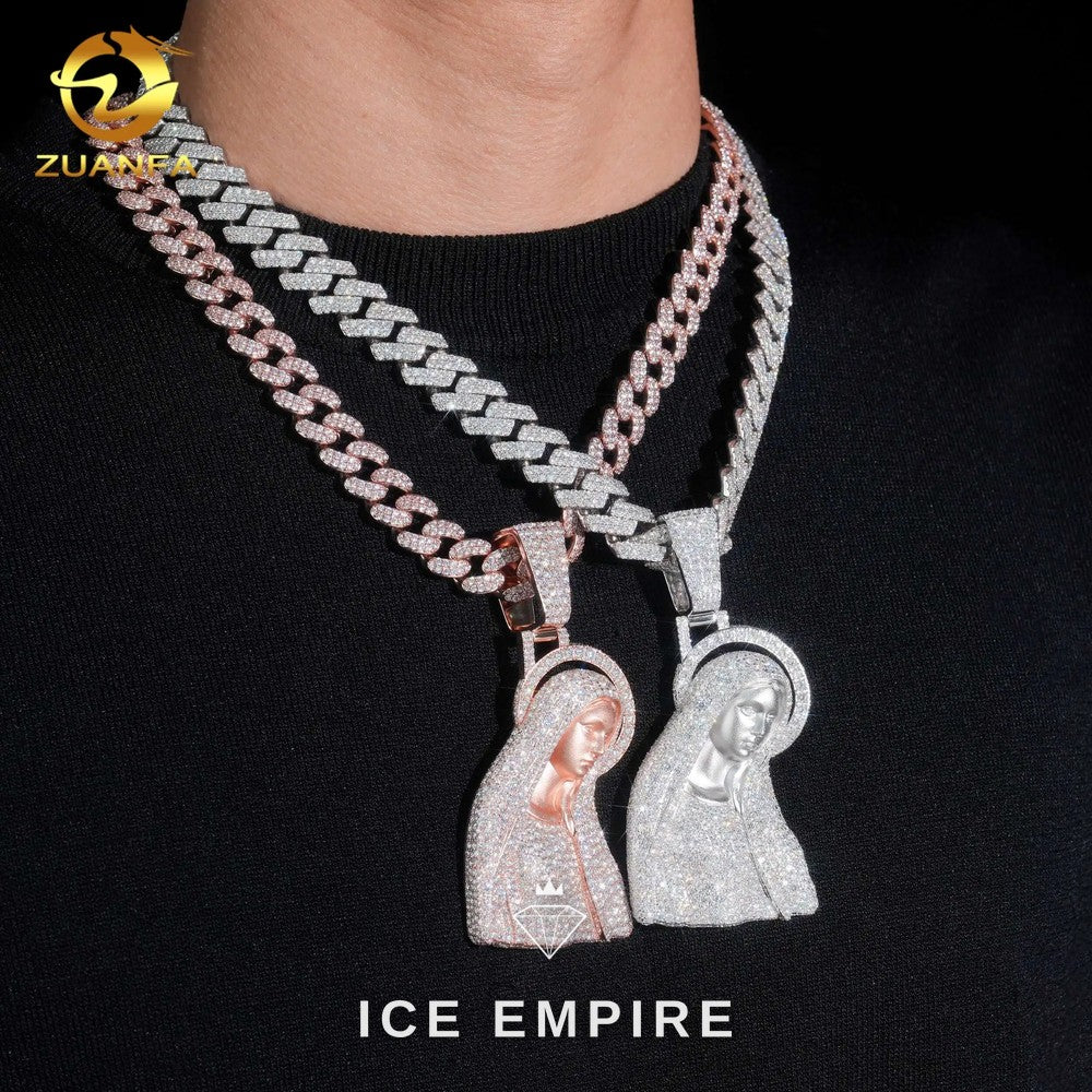 Iced Out Rose Gold Plated Moissanite Cuban Chain