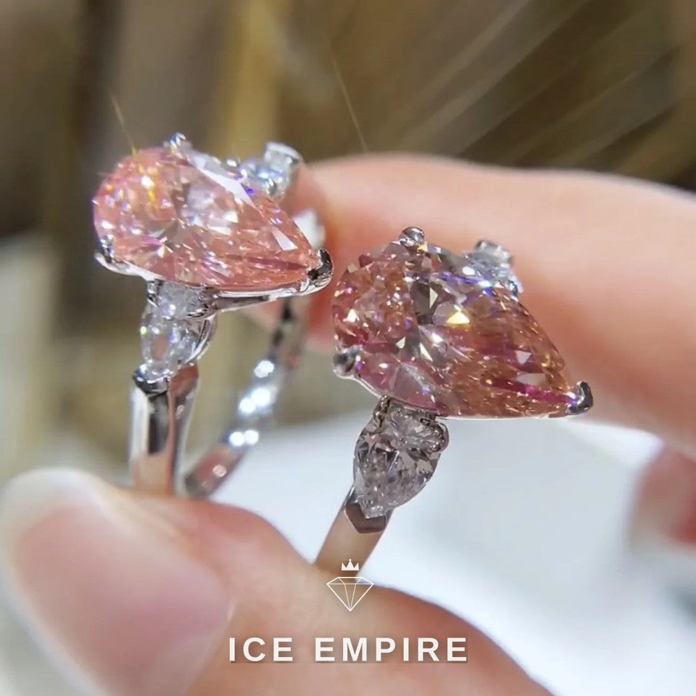 Iced Out 10K Gold Lab Grown Diamond Ring