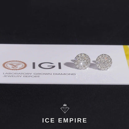 Iced Out Rose Gold Plated Earrings