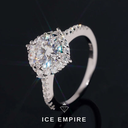 Iced Out 18K Gold Moissanite Wedding Band