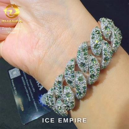 Iced Out Rose Gold Plated Moissanite Cuban Chain