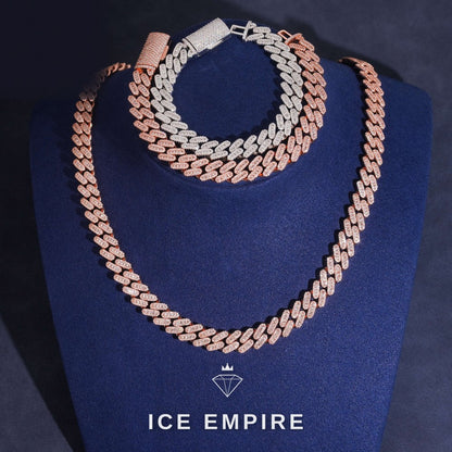 Iced Out Gold Plated Moissanite Cuban Chain