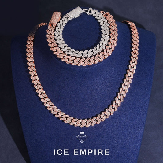 Iced Out Gold Plated Moissanite Cuban Chain