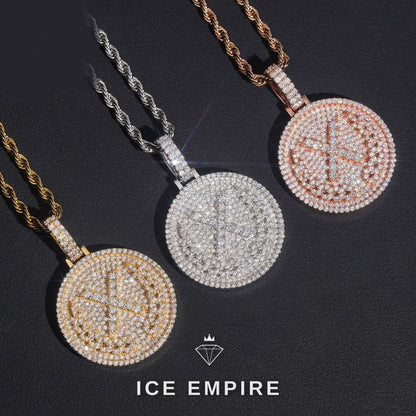 Iced Out Rose Gold Plated Moissanite Pendant