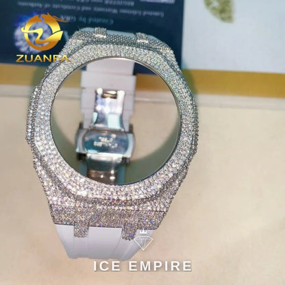 Iced Out 925 Silver Moissanite Watch