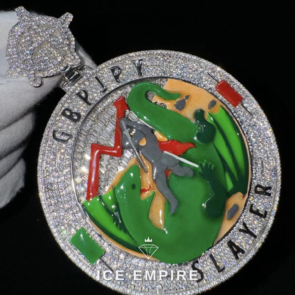 Iced Out 925 Silver Moissanite Pendant