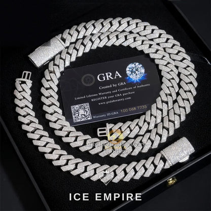 Iced Out Rose Gold Plated Moissanite Cuban Chain