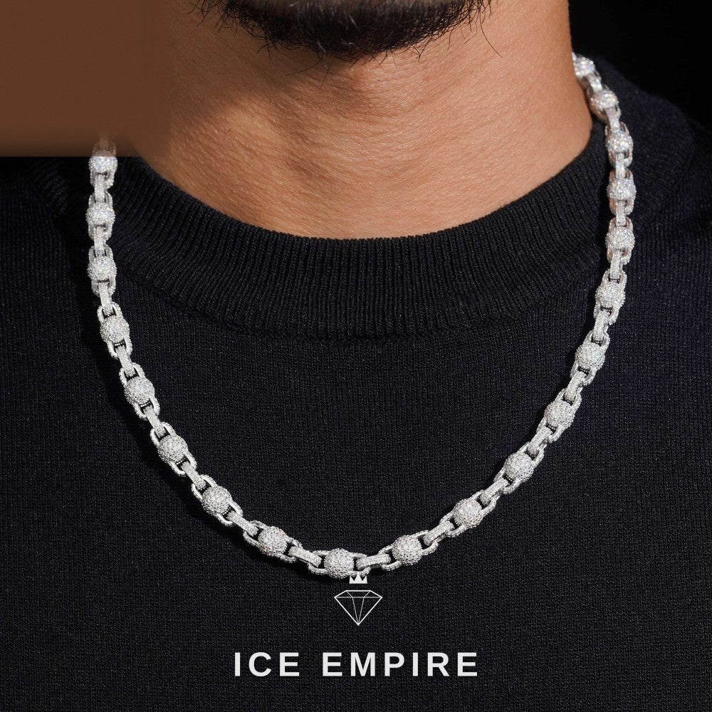 Iced Out Rose Gold Plated Moissanite Cuban Chain
