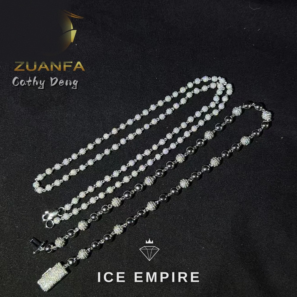 Iced Out Rose Gold Plated Moissanite Cuban Chain