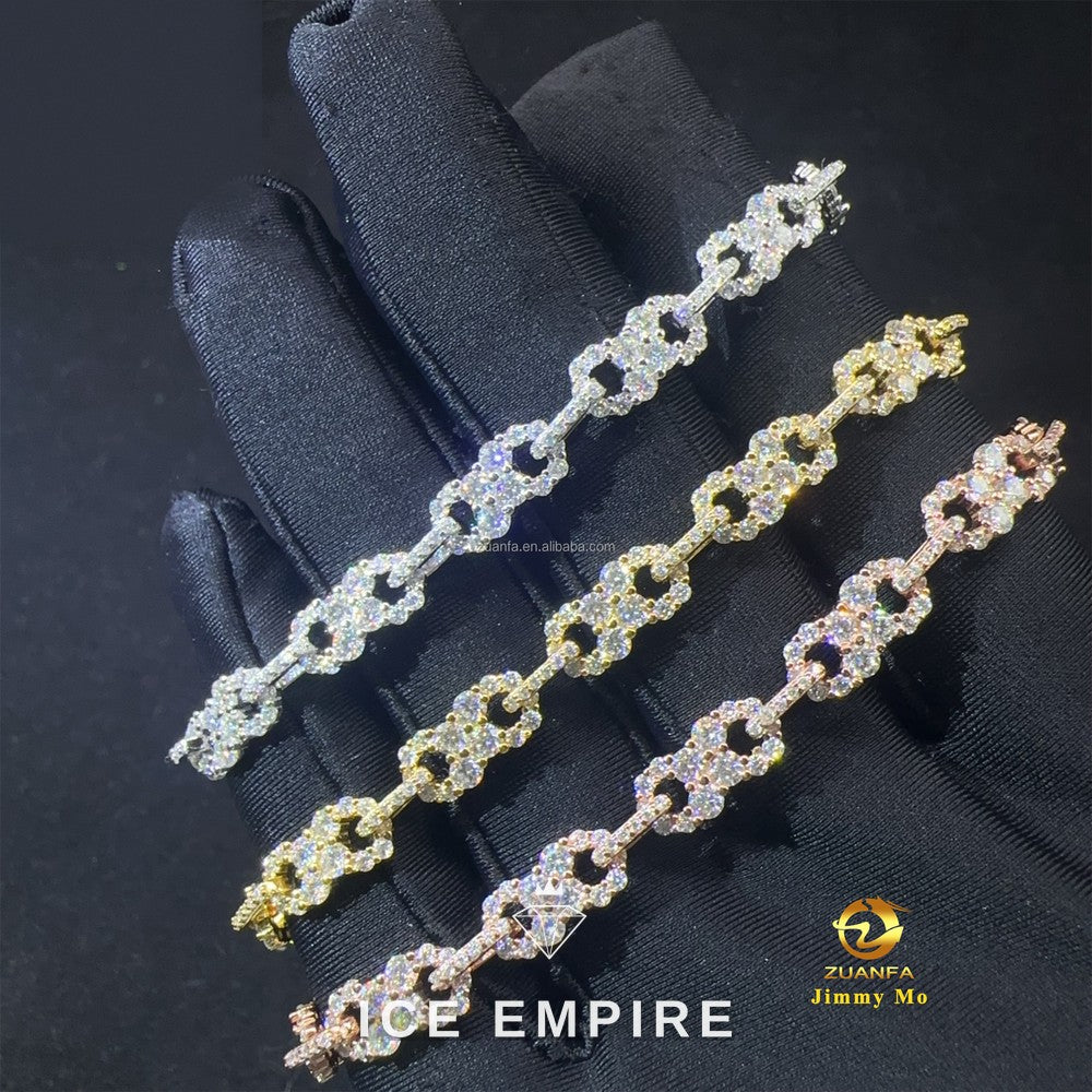 Iced Out 925 Silver Moissanite Bracelet