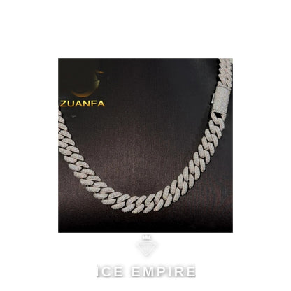 Iced Out Rose Gold Plated Moissanite Cuban Chain