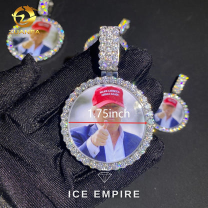 Iced Out Rose Gold Plated Moissanite Pendant