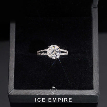 Iced Out Gold Plated Moissanite Engagement Ring