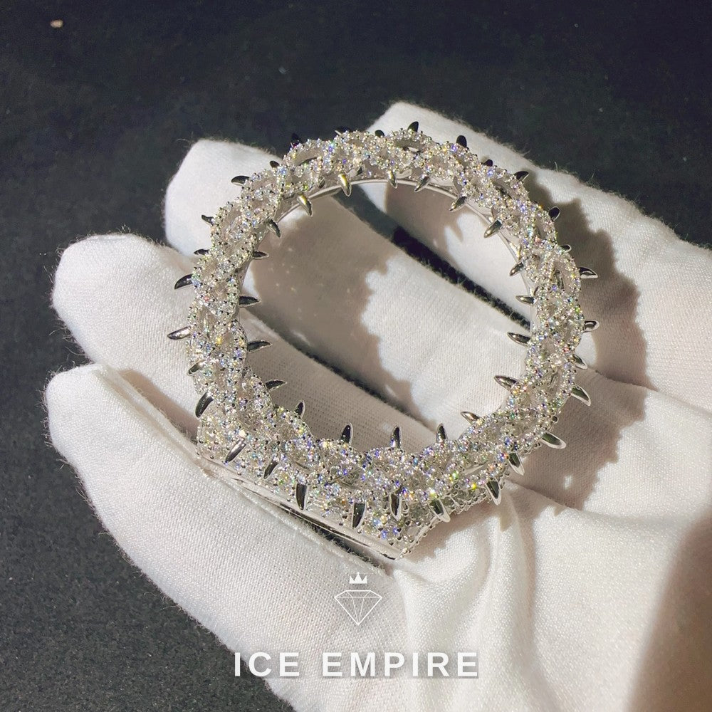 Iced Out 925 Silver Moissanite Watch