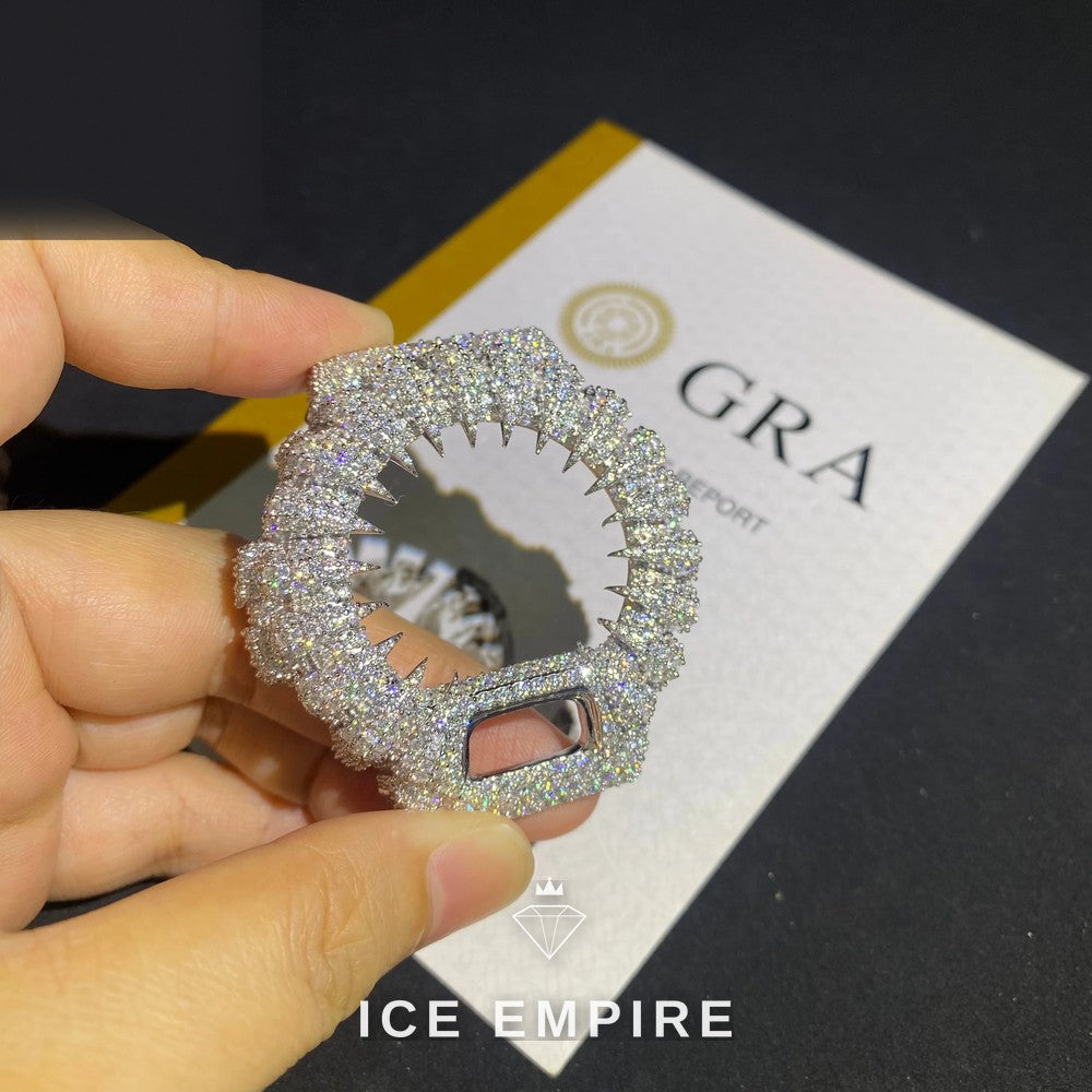 Iced Out 925 Silver Moissanite Watch