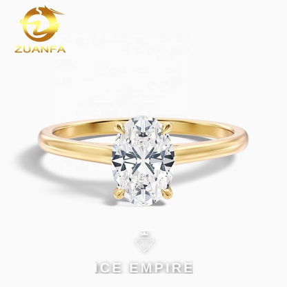 Iced Out Gold Plated Lab Grown Diamond Wedding Band