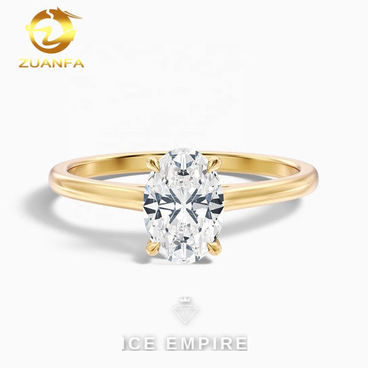 Iced Out Gold Plated Lab Grown Diamond Wedding Band